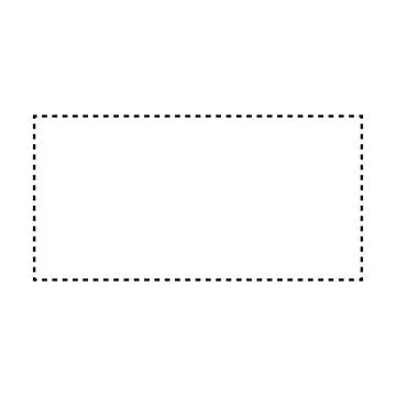 Rectangle shape dotted icon vector symbol for creative graphic design ui element Stock Illustration