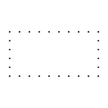 Rectangle shape dotted icon vector symbol for creative graphic design Illustrazione stock