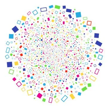 Rectangle Shape Festive Spheric Cluster イラスト素材