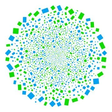 Rectangle Shape Fireworks Sphere Stock Illustration