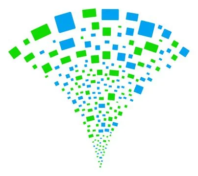 Rectangle Shape Fountain Stream Stock Illustration
