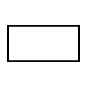 Rectangle shape icon vector outline stroke symbol for creative graphic design Illustrazione stock