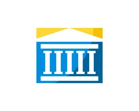 Rectangle shape with law building inside Ilustración de archivo