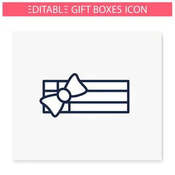 Rectangle shape present icon.Editable illustration Stock Illustration