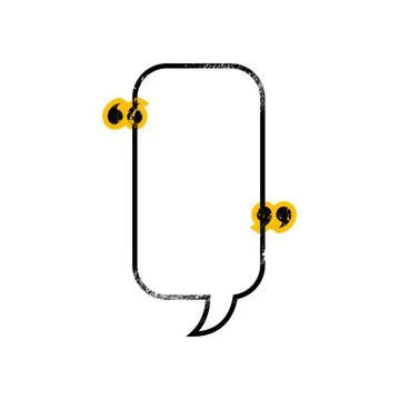 Rectangle shape quote speech bubble isolated frame イラスト素材