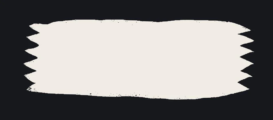 Rectangle shape with rough zigzag edges. Grunge style square frame with ripped Stock Illustration