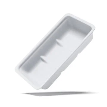 Rectangle shape Styrofoam food tray Illustrazione stock
