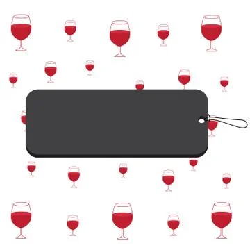 Rectangle shaped empty colored label attached by black string in right side on Stock Illustration