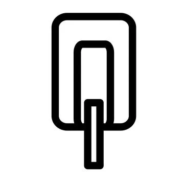 Rectangle-shaped tree flat outline icon イラスト素材