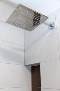 Rectangle shower closeup. Stock Photos