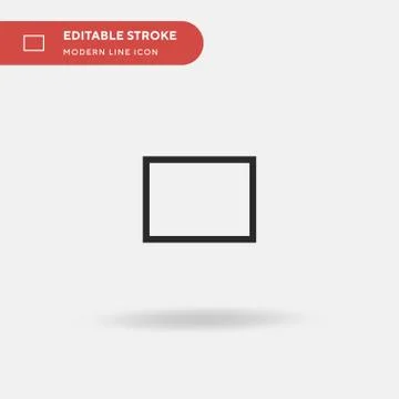 Rectangle Simple vector icon. Illustration symbol design template for web mob Stock Illustration