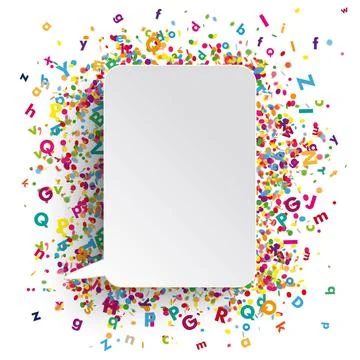 Rectangle Speech Bubble Colored Letters Logopaedie 2 Rectangle speech bubb... Stock Photos