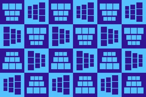 Rectangle Square Blue Geometric Pattern Background Stock Illustration