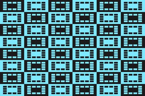 Rectangle Square Blue Geometric Pattern Background Illustrazione stock