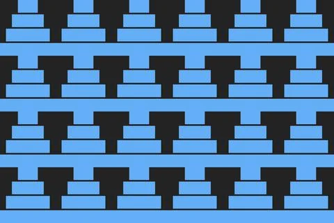 Rectangle Square Blue Geometric Pattern Background Stock Illustration