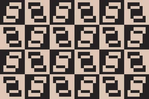Rectangle Square Brown Geometric Pattern Background Illustrazione stock