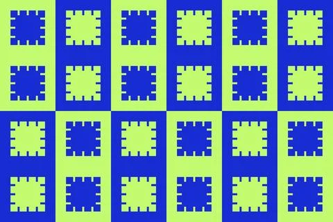 Rectangle Square Green Geometric Pattern Background Stock Illustration