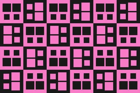 Rectangle Square Pink Geometric Pattern Background Stock Illustration