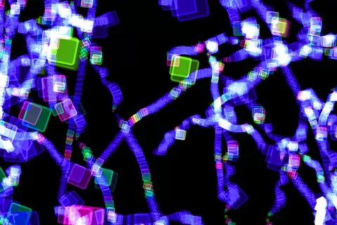 Rectangle square shape Box color particle CG background wallpaper Illustrazione stock