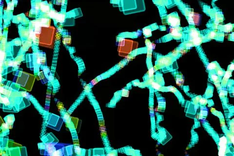 Rectangle square shape Box color particle CG background wallpaper 库存插图