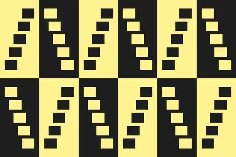 Rectangle Square Yellow Geometric Pattern Background Stock Illustration