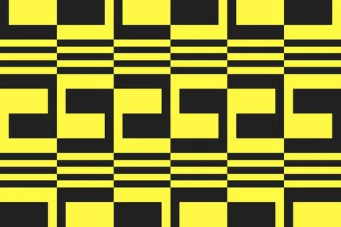 Rectangle Square Yellow Geometric Pattern Background Stock Illustration