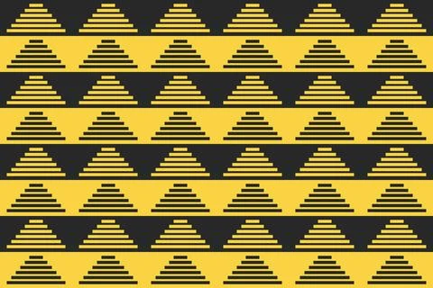 Rectangle Square Yellow Geometric Pattern Background Stock Illustration
