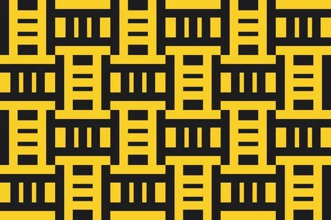 Rectangle Square Yellow Geometric Pattern Background Stock Illustration