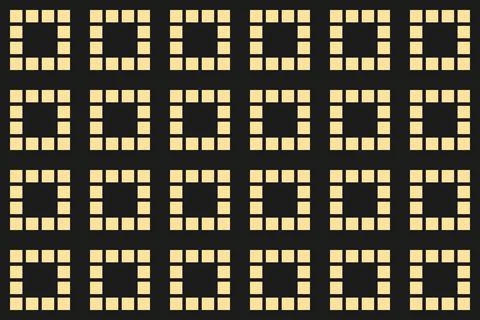 Rectangle Square Yellow Geometric Pattern Background Stock Illustration