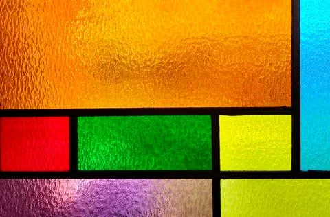 Rectangle Stained Glass Pattern 스톡 사진