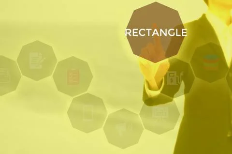 RECTANGLE - technology and business concept Foto stock