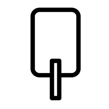 Rectangle tree flat outline icon Stock Illustration