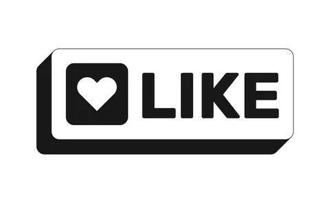 Like rectangle UI web button Stock Illustration