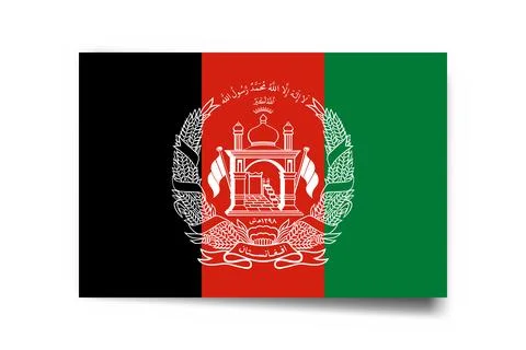 Rectangle vector flag of Afghanistan Illustrazione stock