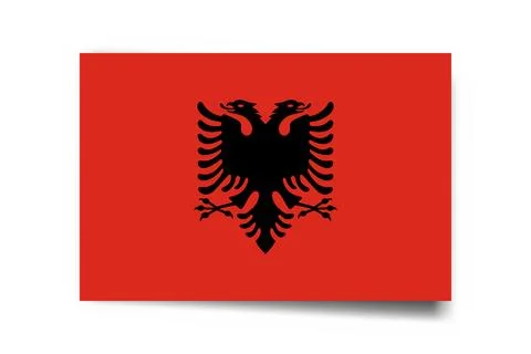 Rectangle vector flag of Albania Stock Illustration