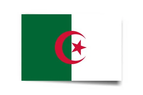 Rectangle vector flag of Algeria Stock Illustration