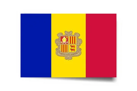 Rectangle vector flag of Andorra Stock Illustration