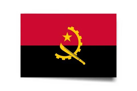 Rectangle vector flag of Angola Stock Illustration