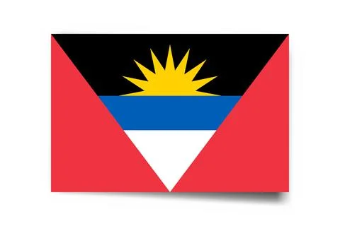 Rectangle vector flag of Antigua and Barbuda Stock Illustration