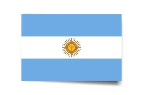 Rectangle vector flag of Argentina Stockillustratie