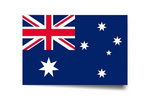 Rectangle vector flag of Australia Illustrazione stock