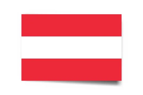 Rectangle vector flag of Austria Stock Illustration