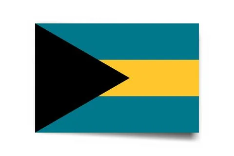 Rectangle vector flag of Bahamas Stock Illustration