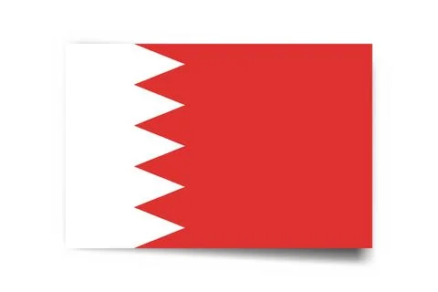 Rectangle vector flag of Bahrain Illustrazione stock