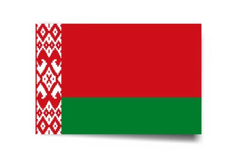 Rectangle vector flag of Belarus Stock Illustration
