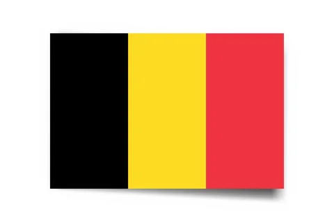 Rectangle vector flag of Belgium 스톡 일러스트