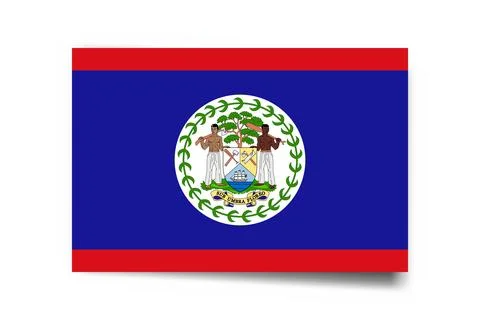 Rectangle vector flag of Belize Illustrazione stock