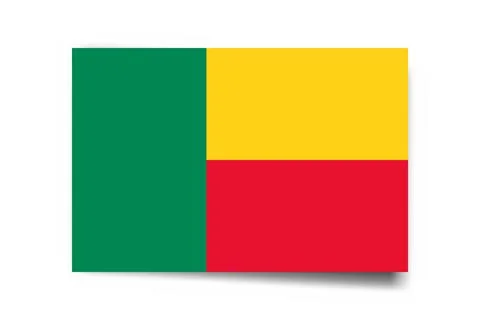 Rectangle vector flag of Benin Stock Illustration