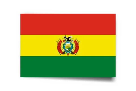Rectangle vector flag of Bolivia Stock Illustration