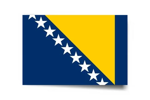 Rectangle vector flag of Bosnia and Herzegovina Stock Illustration